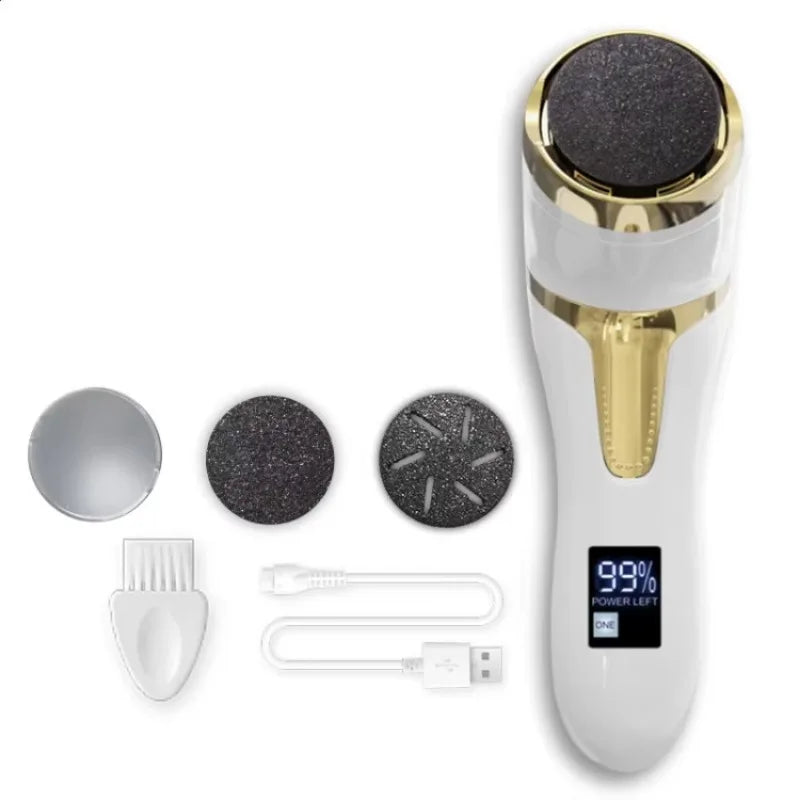 Rechargeable IPX7 Waterproof Electric Foot File for Effective Callus Removal and Skin Care